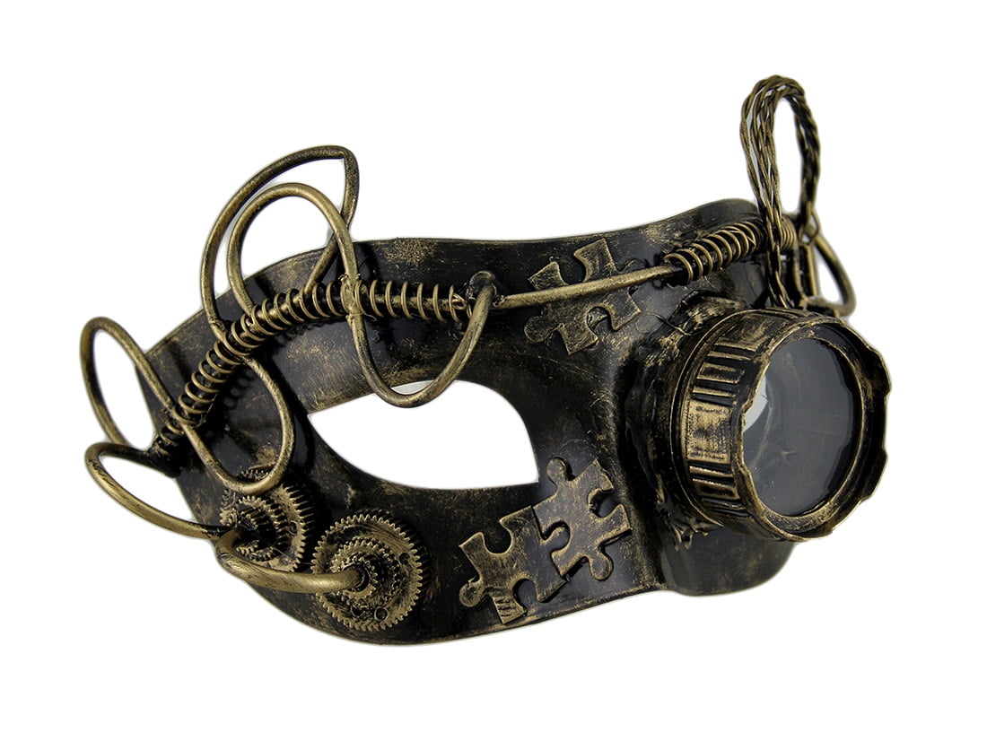 Metallic Steampunk Monocle Eye Mask - Walmart.com