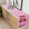 thumbnail image 4 of Valentine's Day Table Runner - 120 Inch Long, Kitchen Dining Table Runner Dresser Scarves, Flamingos Roses Love Romance Ombre Pink Farmhouse Decor for Coffee Tables Wedding Party Banquet, 4 of 8