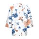 thumbnail image 2 of TaTaai Women's Roll Tab Sleeve Blouse, Printed V Neck Shirt, Linen Look Three Quarter Top for Casual Summer Gift, 2 of 5