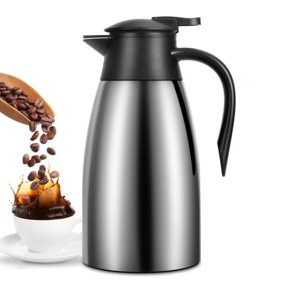 SSAWCasa 51oz Thermal Coffee Carafe Silver