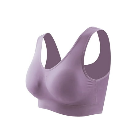 

Gogosir Middle-Aged And Elderly Bra Mother Cotton Vest Female Middle-Aged Women No Steel Ring Plus Size Underwear Women S Bra