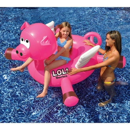 LOL 54" Pig Inflatable Ride-On Pool Toy