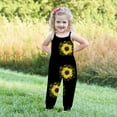 thumbnail image 3 of Nrmvnmi Baby Cute Summer Jumpsuits for Girls Floral Prints Kids Backless Harem Strap Romper Jumpsuit Toddler Pants Black-5 Years, 3 of 5