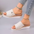thumbnail image 6 of Wovix Women'S Slipper Trendy Simple Wedge Shoes Arch Support Sandals Outerwear Beach Shoes Daily Wear, 6 of 9