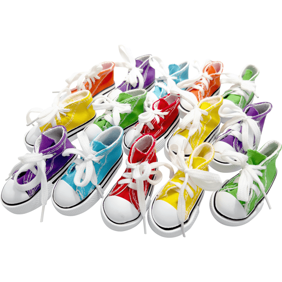 5605 Pk10 Sneaker Shredders M&M Bird Toys - Ultrafun Cotton and Rubber Pet Safe Foot Toys