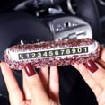 thumbnail image 4 of Soumake Parking Number Plate – Rhinestone-Inlaid, Privacy-Protective, Temporary Hidden Parking Sign for Car Styling, 4 of 8