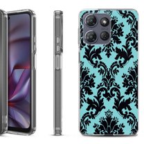 Shockproof Protective Phone Case for Motorola Moto G 5G 2025, by OneToughShield - Victorian Blue/Black