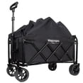 thumbnail image 5 of Sesslife 220LBS Collapsible Wagon Cart, 120L Capacity Storage Garden Wagon, Outdoor Heavy Duty Utility Beach Wagon Cart for Sand with Big Wheels, Adjustable Handle for Shopping, Camping, 5 of 8