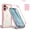 Pink, variant on For iPhone 17 Case Compatible with MagSafe, Built-in Screen Protector [Support Fingerprint ID & Wireless Charger] Full-Body Slim Style Clear Soft Magnetic Phone Case,Blue