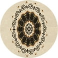 thumbnail image 1 of Ahgly Company Indoor Round Patterned Wheat Beige Area Rugs, 6' Round, 1 of 6