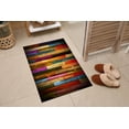 thumbnail image 4 of Modern Rugs, Kitchen Rugs, Modern Rugs, Easy to Clean Rug, Painted Wood Panels Rug, Large Rug, Soft Rugs, Indoor Rugs, Colorful Rug, 3.3'x6.5' - 100x200 cm, 4 of 7