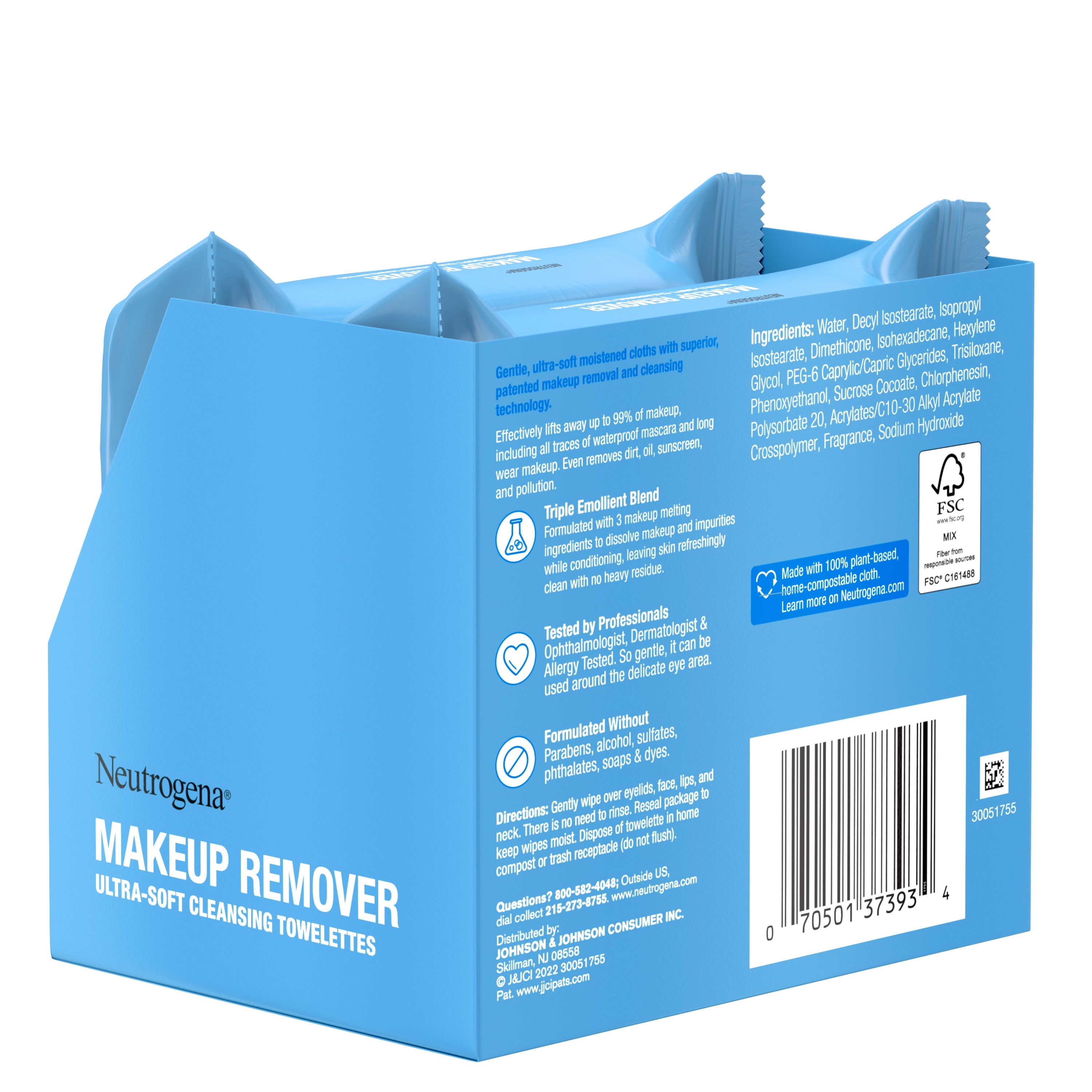 Neutrogena Makeup Remover Wipes and Face Cleansing Towelettes, 25 count, 2  Pack - Walmart.com