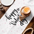 thumbnail image 3 of Valentine's Day Table Runner - 60 Inch Long Red Flamingos Roses Love Romance White Cotton and Linen Blended Dress Scarves Farmhouse Table Runner for Kitchen Dining, Coffee Table, 13" x 60", 3 of 8