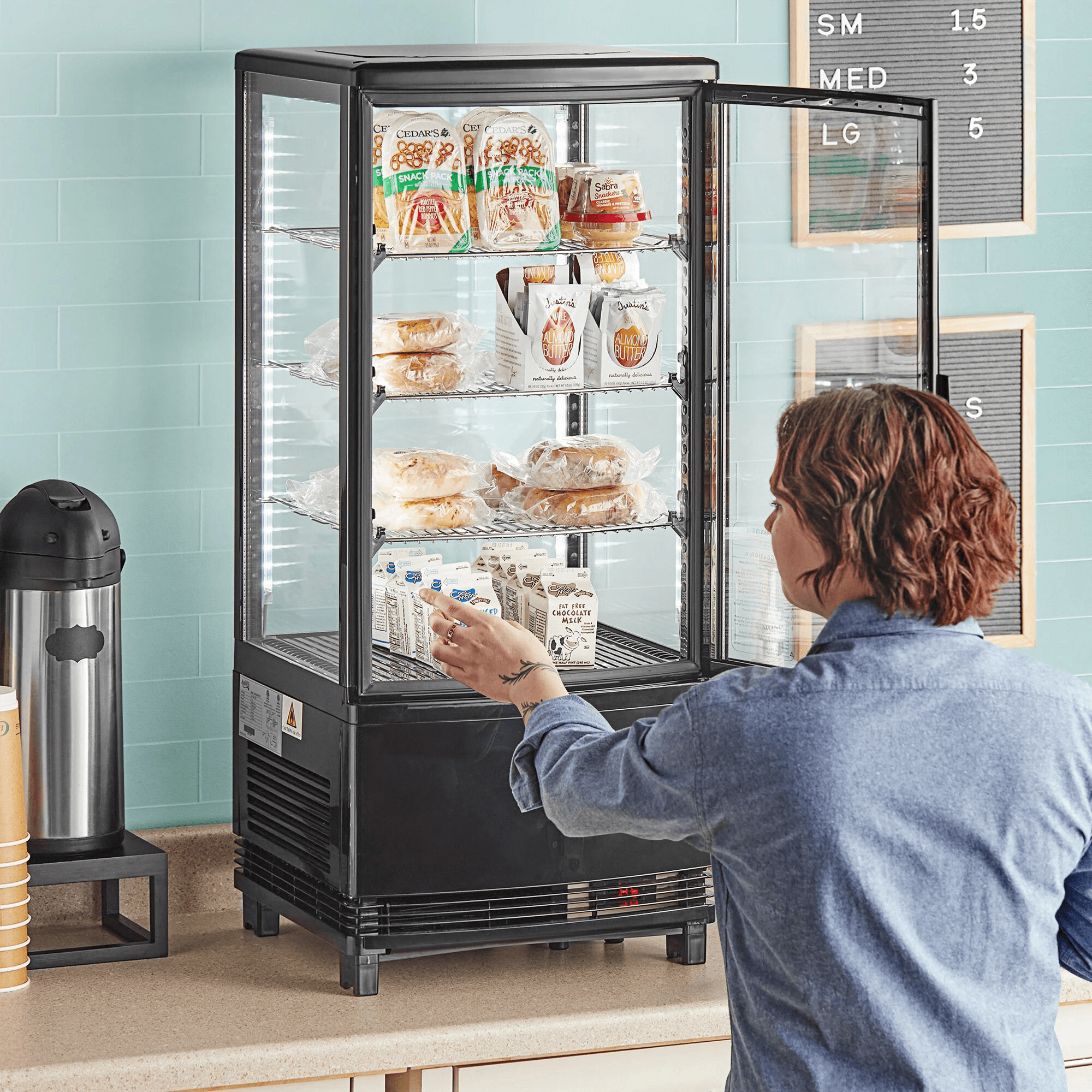 Cooler Depot 18" 2.8 cu.ft 3-Tier Glass Sided Countertop Display Refrigerator