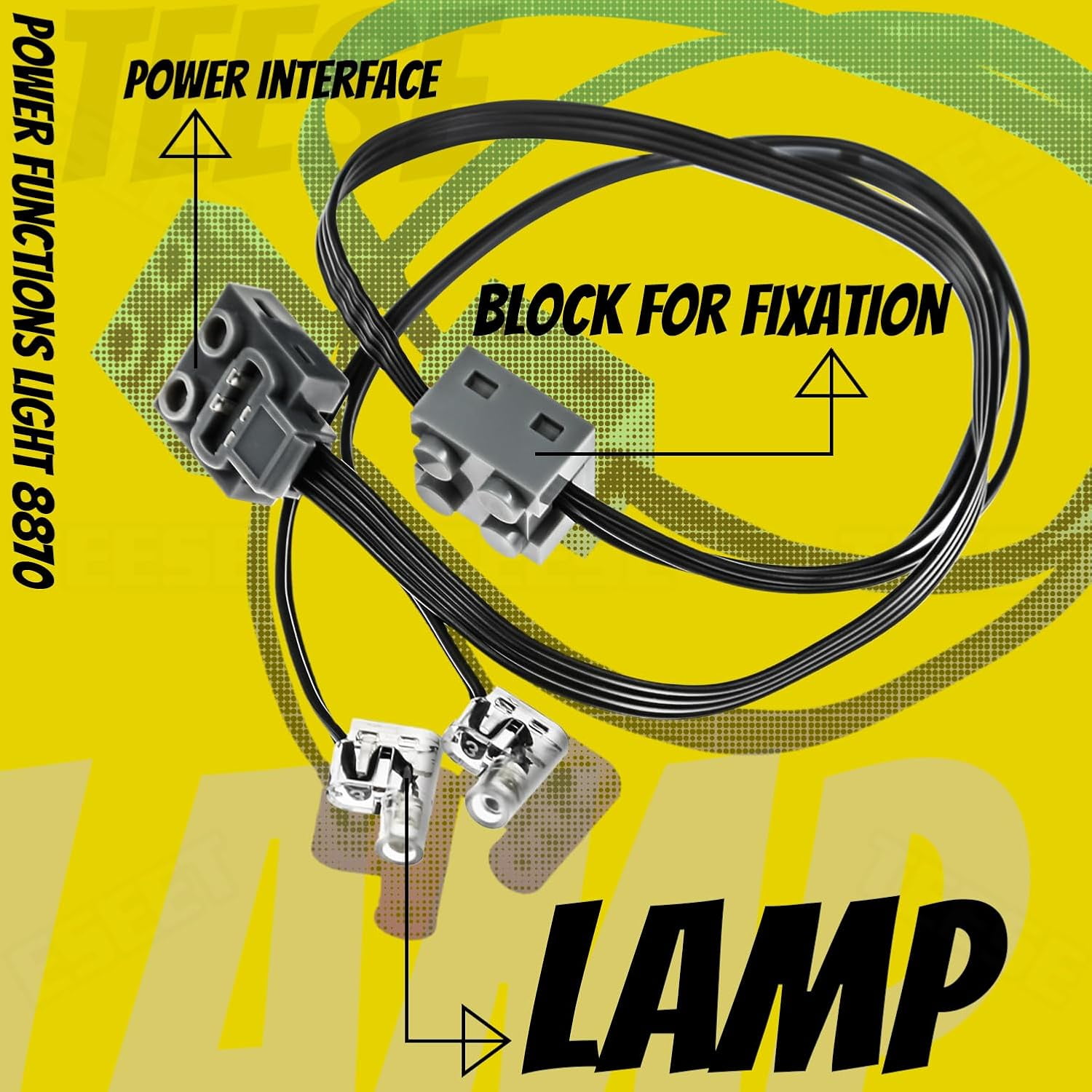 TEESE 4pcs Technic-Motor Set with Motor-Swith-Light-Cable, Battery-Box, Compatible with Technic-Parts