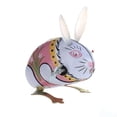 thumbnail image 2 of 4x Juguete de hojalata de cuerda vintage, rana saltarina, conejo, picotear, pájaro, gallo, de cuerda, 2 of 9
