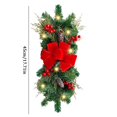thumbnail image 2 of HCTSHG Christmas Swag Wreath, Cordless Stairway Swag Trim for Front Door, Wall, and Window, Hanging Teardrop Swag Garland for Holiday Ornament Decor, 2 of 8
