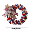thumbnail image 2 of Anckoeil Independence Day Decoration Wreath Red White Blue Five Pointed Star Home Decorations Door Hanging Wall Hanging Window Display Props, 2 of 4