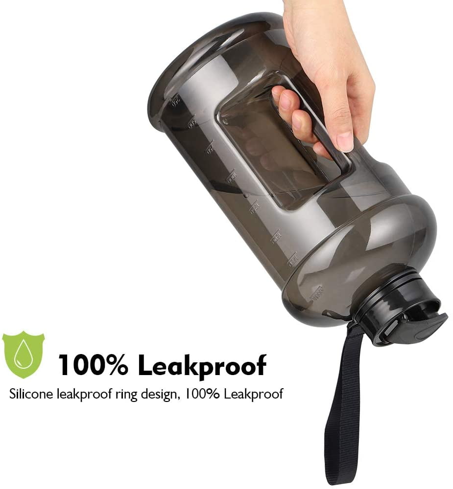 2.2 ltr Transparent Black Plastic Water Bottle