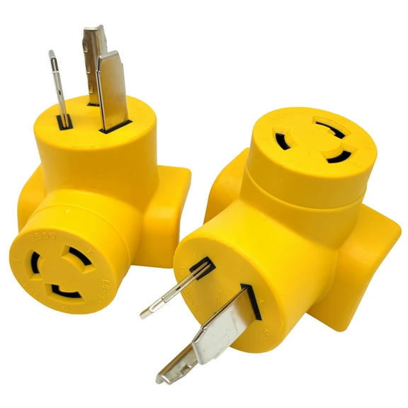 Parkworld 62985 Dryer 3 Prong Adapter NEMA 10-30P to L6-30R One Piece Compact Adapter, Output 30amp 250volt