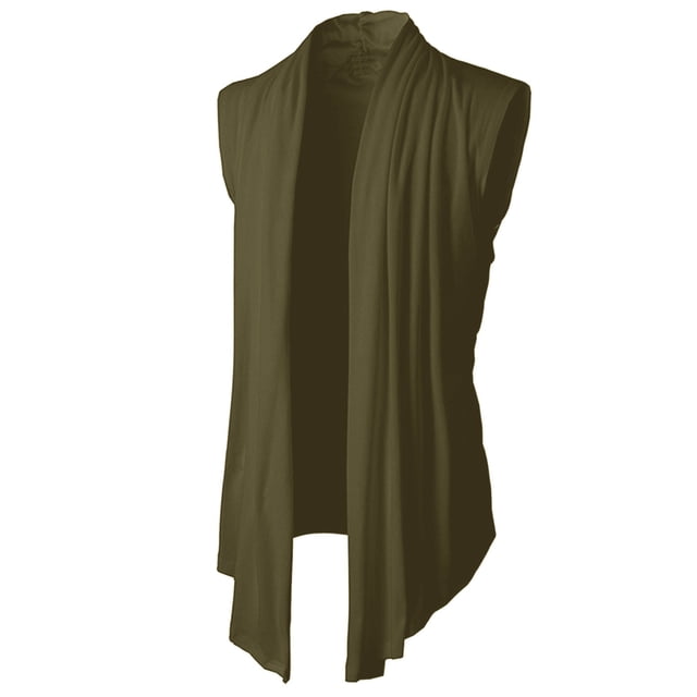 SHIXIAOO Mens Solid Color Shawl Personality Solid Color Fashion Men's Sleeveless Knit Cardigan Men's Christmas Sweater Mens Washable Cardigan Knit Men Sweater Mens Button Sweater Men Sweaters Sweater