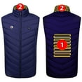 thumbnail image 2 of guisaled Men Heated Vest Warm 4 Heating Zones Lightweight Quilted Heated Washable Rechargeable Softshell Winter Puffer Jackets, 2 of 4