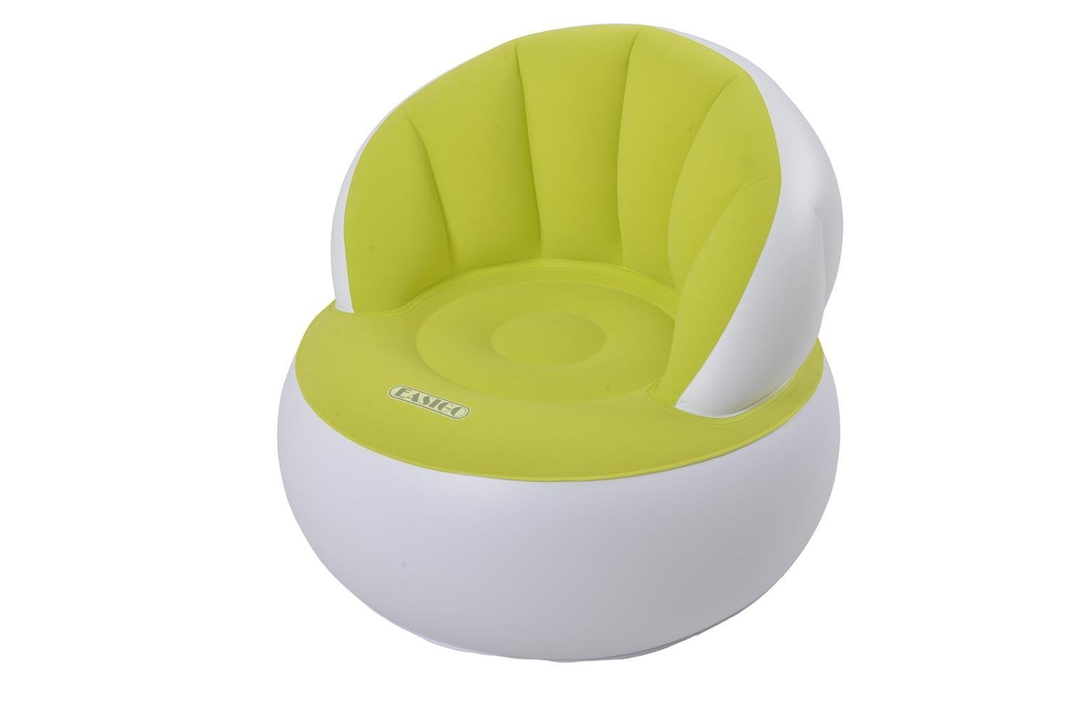 33.5" White and Green Inflatable Indoor/Outdoor "Easigo" Armchair