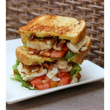 Canvas Print Lunch Food Seafood BLT Sandwich Bacon Toasted Stretched Canvas 10 x (Best Fast Food Blt)