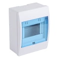 thumbnail image 2 of Consumer Circuit Breaker Box, 4-6 Ways Distribution  Box Plastic Transparent Window Consumer Unit  Mount for Home Hotel 7x5.3x2.9in White + Blue, 2 of 8