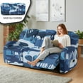 thumbnail image 3 of Xoenoiee Blue Camo Paint Pattern Stretch Recliner Cover 8-Pieces 3 Seats Recliner Chair Slipcovers Lazy Boy Furniture Protector with Elastic Bottom for Living Room, 3 of 7