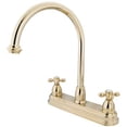 thumbnail image 1 of Kingston Brass Kb3742Ax 8 Inch Center Kitchen Faucet Without Sprayer - Polished Brass Finish, 1 of 1
