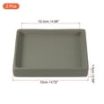 thumbnail image 2 of Unique Bargains 5' Ceramic Square Planter Saucer Flower Pot Drip Tray Coaster, Dark Gray 2 Pack, 2 of 5