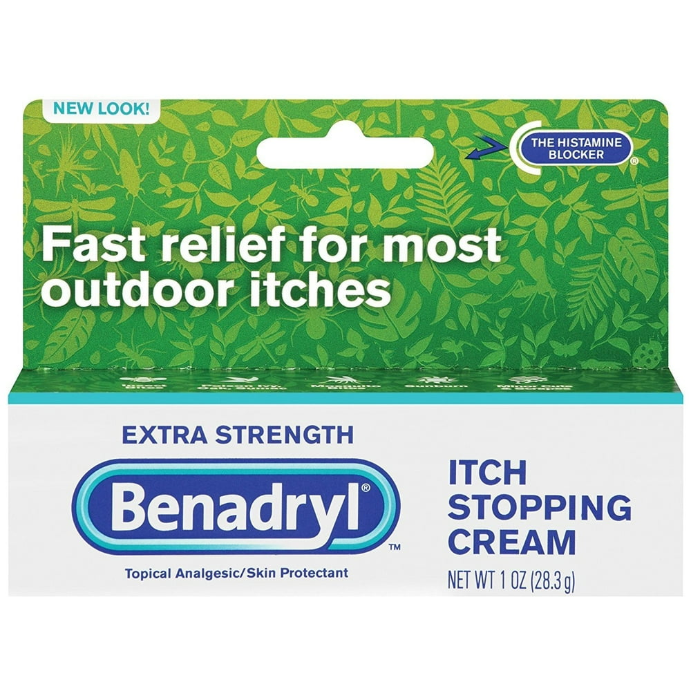 Benadryl Itch Stopping Cream, Extra Strength, Topical Analgestic / Skin ...