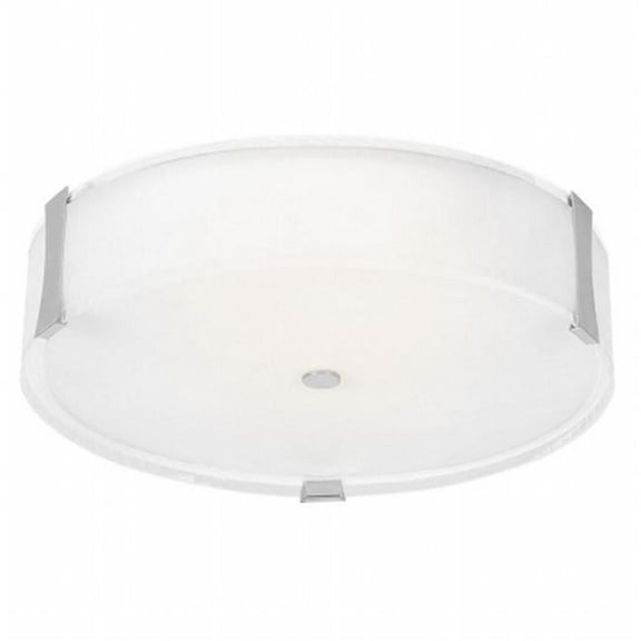50121-BS-OPL Tara 3 Light Flush - Mount - Brushed Steel