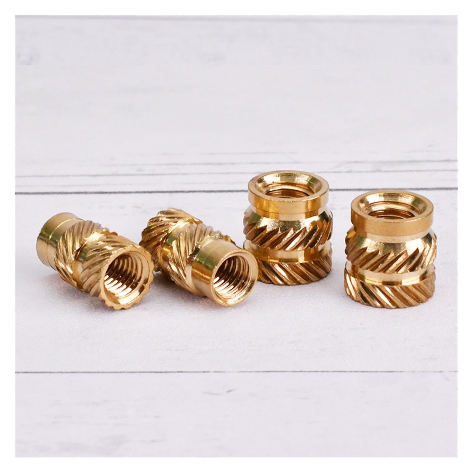 5Pcs M2 M2.5 M3 M4 M5 M6 Brass Hot Melt Insert Knurled Nut Thread Heat Molding Double Twill Injection Embedment Nut
