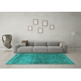 thumbnail image 3 of Ahgly Company Machine Washable Indoor Rectangle Persian Turquoise Blue Traditional Area Rugs, 4' x 6', 3 of 4