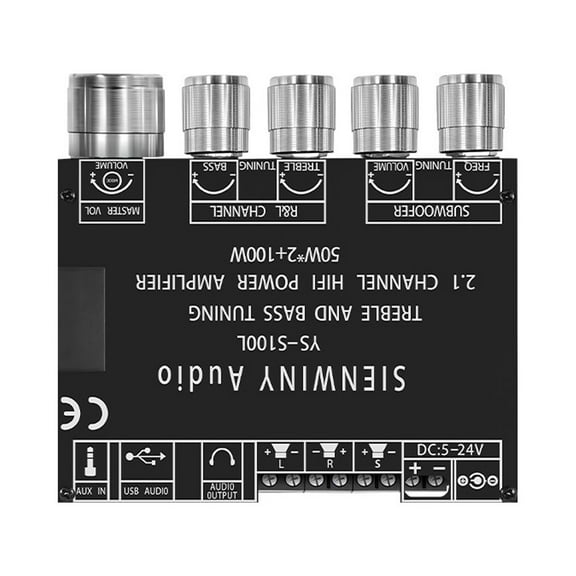 Wireless Audio System,Amp Stereo Subwoofer Portable Bt 2.1 Channel Stereo Subwoofer Amplifier Amp Amplifier 2.1 Channel Iuppa Adben Dsfen Black