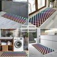 thumbnail image 2 of Gradient Color Checkered Pattern Kitchen Rug Mat,Kitchen Runner Rugs Non Skid Washable,Decorative Kitchen Floor Mats for Kitchen,Sink,Laundry,17"X47", 2 of 5