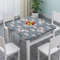 thumbnail image 3 of King Charles Cavalier Square Fitted Tablecloth with Elastic Edge,Square Table Cover,Washable Elastic Table Cover for Home Kitchen Party Decor 34"x34", 3 of 6