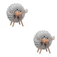 thumbnail image 1 of Paquete de 12 posavasos resistentes al calor Inteprter forma de animal Negro Blanco Gris, 1 of 6