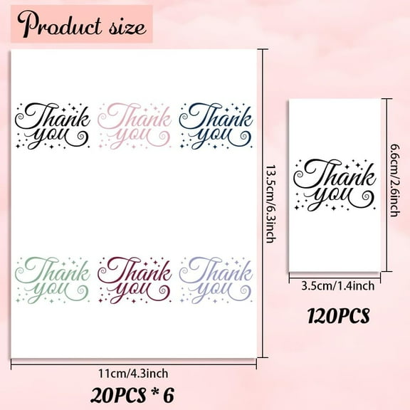 Paper 120 Pcs Modern Thanks Candy Wrappers Thank You Mini Candy Bar Wrapper Chocolates Bar Label Stickers for Guests Wedding Birthday Party Favors (No Candy) 1.4x2.6inch