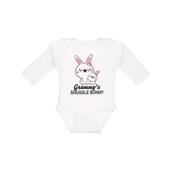 Inktastic Grammy's Snuggle Bunny Easter Girls Long Sleeve Baby Bodysuit