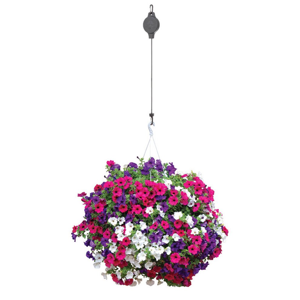 Retro Hanging Garden Basket Pull Down Hanger Retractable Pulley Baskets