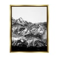 thumbnail image 3 of Stupell Industries Snow Cap Mountains High Contrast Black White Landscape Metallic Gold Framed Floating Canvas Wall Art, 16x20, by Shelley Lake, 3 of 5
