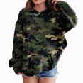 thumbnail image 2 of Staki Girl's Hoodie Fleece Sweatshirt Hooded Long Sleeve Pullover Tops Fall Winter Hoodies Outwear for Teen Girls 2-12Y(Army Green,10-11 Years), 2 of 6