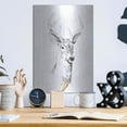thumbnail image 6 of Luxe Metal Art 'Young Buck Sketch I' by Emma Scarvey, Metal Wall Art, 12"x16", 6 of 9