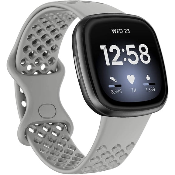 Breathable Sport Watch Band Adjustable Quick-Release Strap Sweatproof Silicone Smartwatch Replacement Wristband for Fitness and Daily Wear