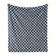 thumbnail image 1 of Japanese Soft Flannel Fleece Throw Blanket, Floral Detailed Circles with Lines Eastern Ornament Pattern, Cozy Plush for Indoor and Outdoor Use, 60" x 80", Charcoal Grey Dark Blue, by Ambesonne, 1 of 6