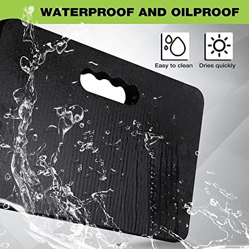 Extra Thick Kneeling Pad, 2-Pack, Soft Foam Cushioning for Knee, Large Foam Kneeler Mat for Gardening, Bathing Baby, Workout Supplies, 17.5 x 11 x 1.5 in, Black