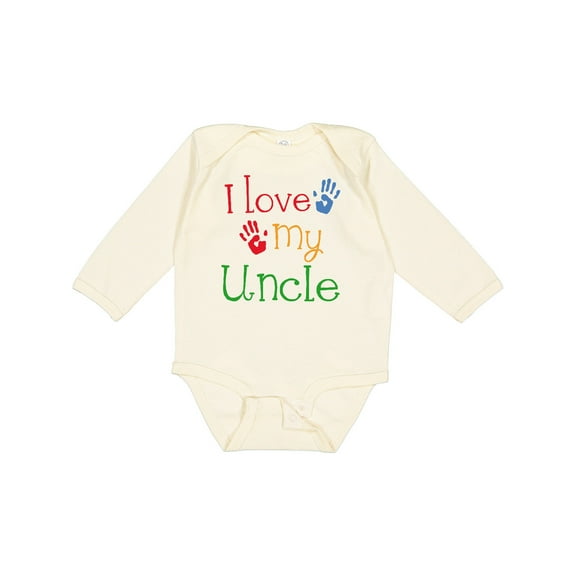 Inktastic I Love My Uncle Childs Boys or Girls Long Sleeve Baby Bodysuit